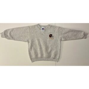 VTG USA Made Washington Redskins Russell Embroidered Sweatshirt Youth M Gray NFL